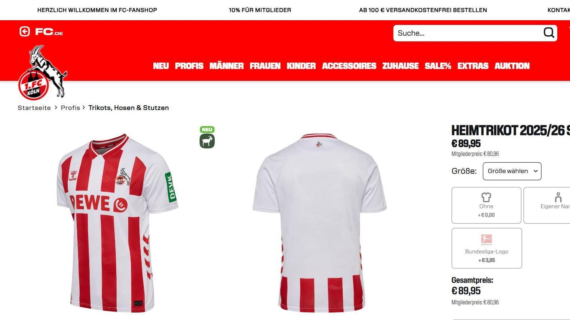 Köln Trikot 25 26